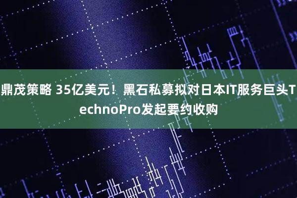 鼎茂策略 35亿美元！黑石私募拟对日本IT服务巨头TechnoPro发起要约收购